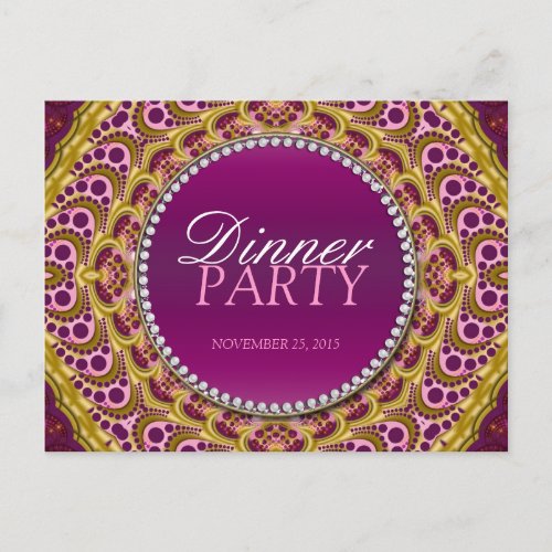 Exotic Eastern Dinner Party Invite Postcard