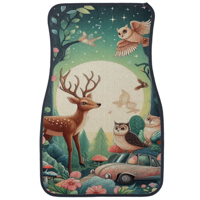 Exotic elegance journey - Charm Enchanted Forest Car Floor Mat (Front)