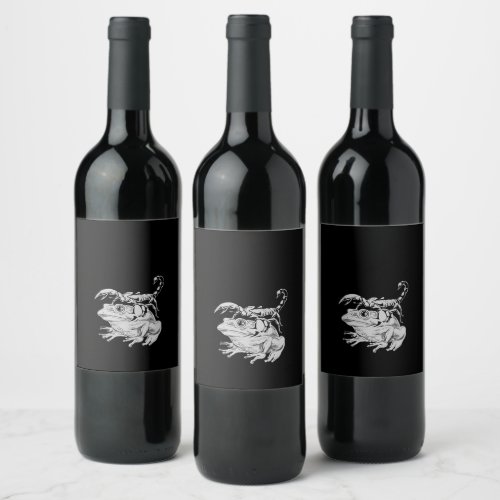 Exotic Elixirs Scorpion  Frog Wine Collection  Wine Label