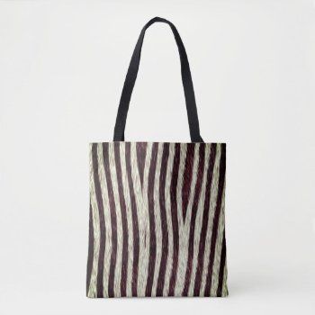 Exotic Faux Fur Zebra Stripes Animal Print Tote Bag by its_sparkle_motion at Zazzle