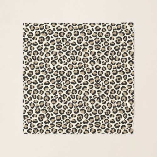 Exotic Faux Leopard Print Graphic in Sepia  Scarf