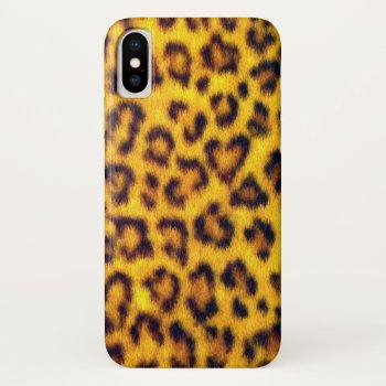 Exotic Faux Leopard Spots Animal Print Iphone X Case by its_sparkle_motion at Zazzle