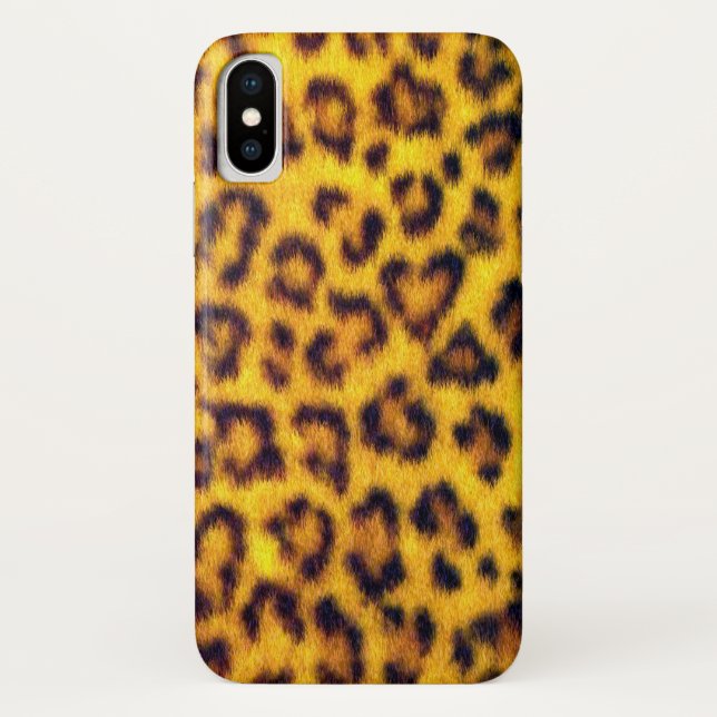 Exotic Faux Leopard Spots Animal Print Case-Mate iPhone Case (Back)