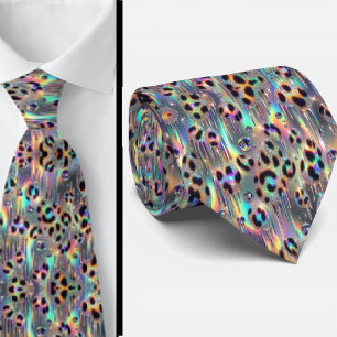 Exotic Faux Silk Luxury Trendy Opal Gentleman's Neck Tie
