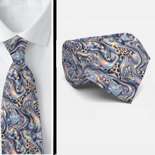Exotic Faux Silk Luxury Trendy Opal Gentleman's Neck Tie