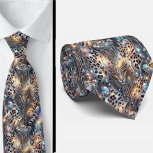 Exotic Faux Silk Luxury Trendy Opal Gentleman's Neck Tie