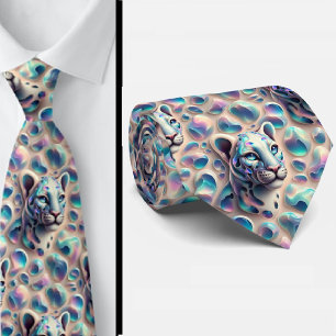Exotic Faux Silk Luxury Trendy Opal Gentleman's Neck Tie