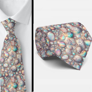 Exotic Faux Silk Luxury Trendy Opal Gentleman's Neck Tie