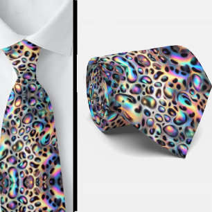 Exotic Faux Silk Luxury Trendy Opal Gentleman's Neck Tie