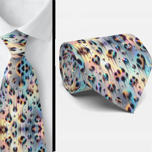 Exotic Faux Silk Luxury Trendy Opal Gentleman's Neck Tie