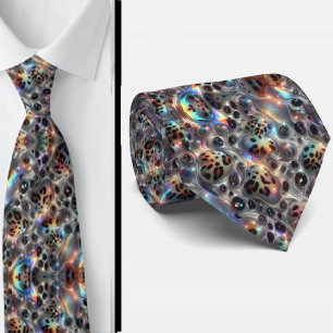 Exotic Faux Silk Luxury Trendy Opal Gentleman's Neck Tie