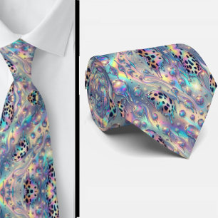 Exotic Faux Silk Luxury Trendy Opal Gentleman's Neck Tie