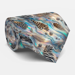 Exotic Faux Silk Luxury Wild Animal Gentleman's Neck Tie