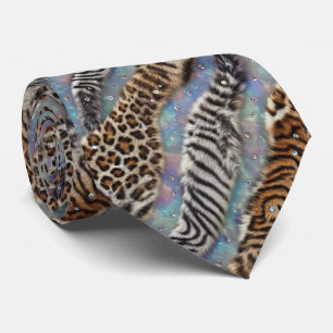 Exotic Faux Silk Luxury Wild Animal Gentleman's Neck Tie