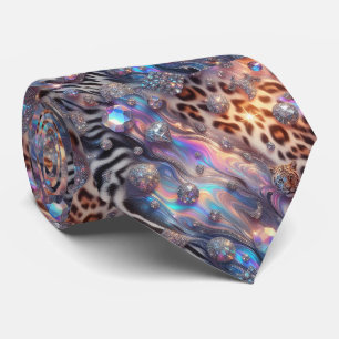 Exotic Faux Silk Luxury Wild Animal Gentleman's Neck Tie