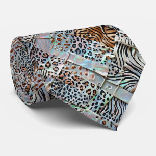 Exotic Faux Silk Luxury Wild Animal Gentleman's Neck Tie