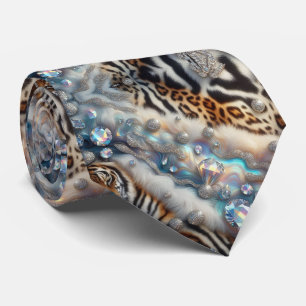 Exotic Faux Silk Luxury Wild Animal Gentleman's Neck Tie
