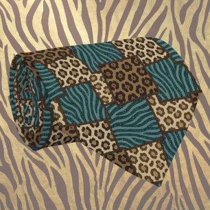 Exotic Faux Silk Luxury Wild Animal Gentleman's Neck Tie