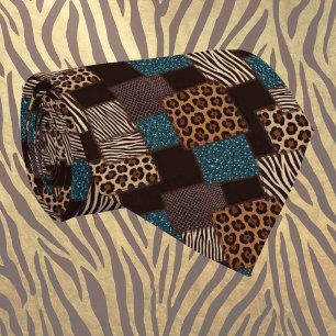 Exotic Faux Silk Luxury Wild Animal Gentleman's Neck Tie