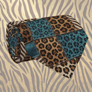 Exotic Faux Silk Luxury Wild Animal Gentleman's Neck Tie