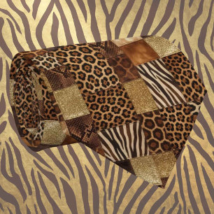 Exotic Faux Silk Luxury Wild Animal Gentleman's Neck Tie