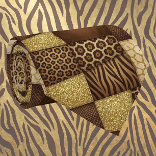 Exotic Faux Silk Luxury Wild Animal Gentleman's Neck Tie