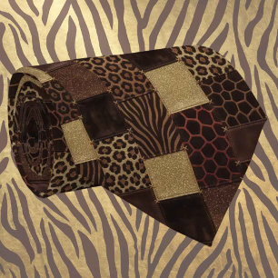 Exotic Faux Silk Luxury Wild Animal Gentleman's Neck Tie