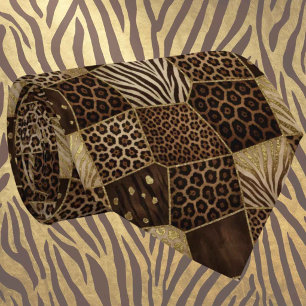 Exotic Faux Silk Luxury Wild Animal Gentleman's Neck Tie