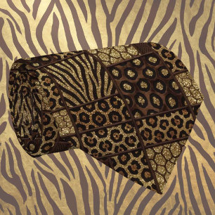 Exotic Faux Silk Luxury Wild Animal Gentleman's Neck Tie