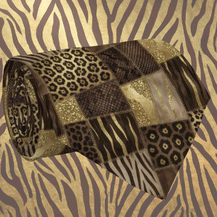 Exotic Faux Silk Luxury Wild Animal Gentleman's Neck Tie