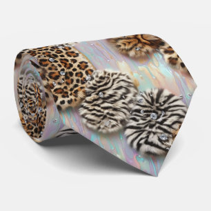 Exotic Faux Silk Luxury Wild Animal Gentleman's Neck Tie