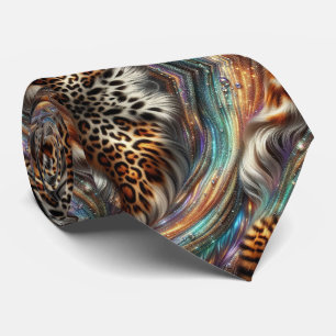 Exotic Faux Silk Luxury Wild Animal Gentleman's Neck Tie