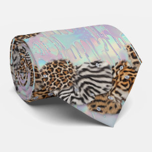 Exotic Faux Silk Luxury Wild Animal Gentleman's Neck Tie