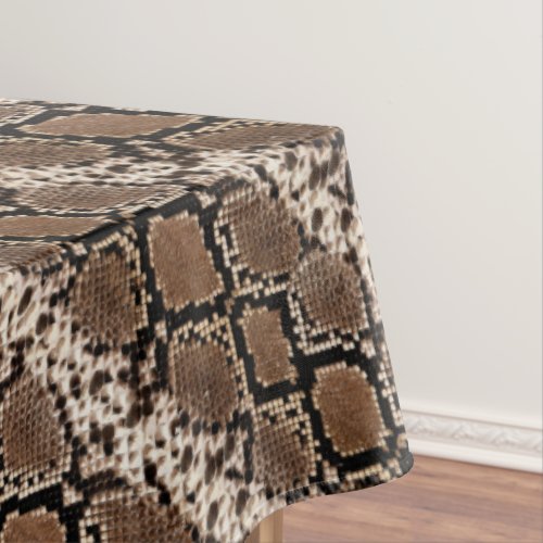 Exotic Faux Snakeskin Photographic Pattern Tablecloth