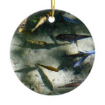 Exotic Fish Pond Ceramic Ornament
