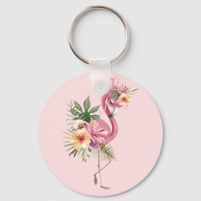 Exotic Flamingo Keychain (Front)