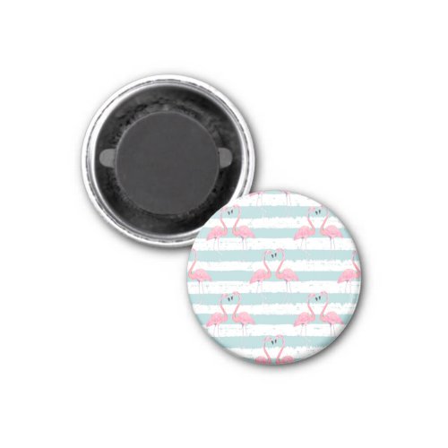 Exotic Flamingo Striped Background Pattern Magnet