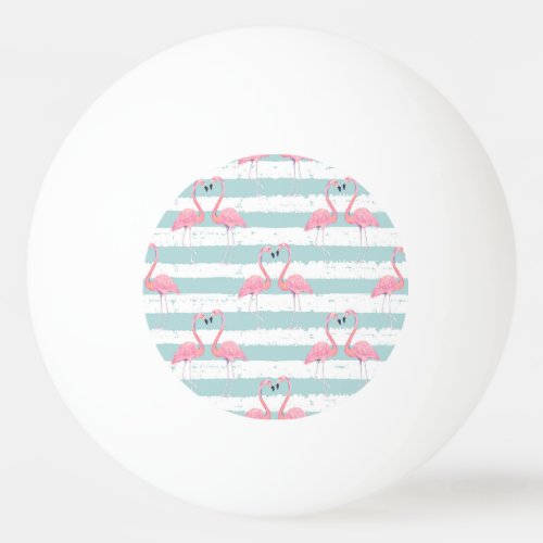 Exotic Flamingo Striped Background Pattern Ping Pong Ball
