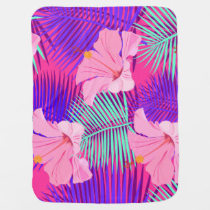 Exotic Flamingos: Tropical Pink Vintage. Baby Blanket