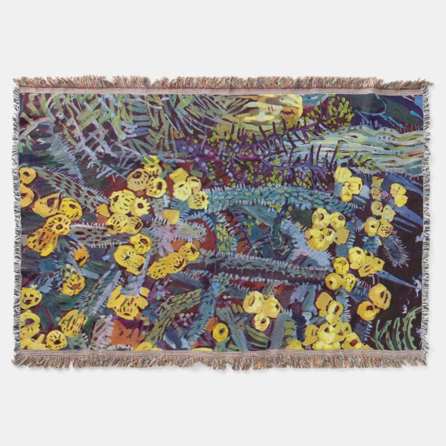 Exotic Flora #10 at SunshineDazzle Throw Blanket (Front)