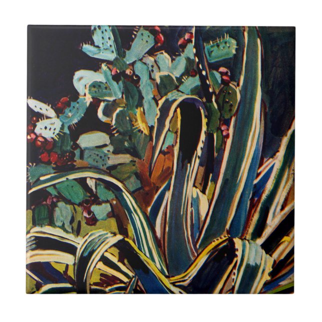 Exotic Flora #4 at SunshineDazzle Ceramic Tile (Front)