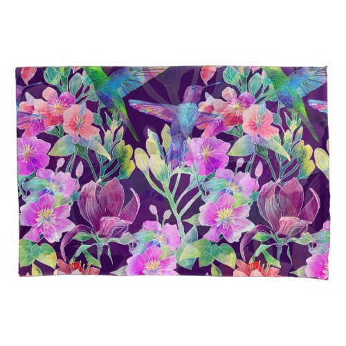 Exotic Flora and Fauna Seamless Pattern Pillow Case