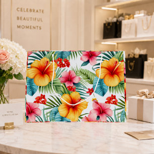 Exotic Floral Hawaiian Large Gift Bag