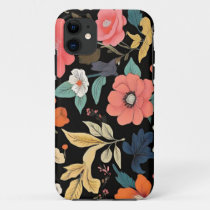 Exotic Floral in a Retro Botanical iPhone 11 Case