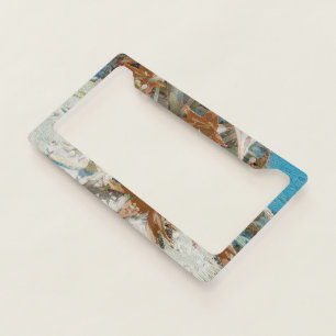 Exotic Floral License Plate Frame