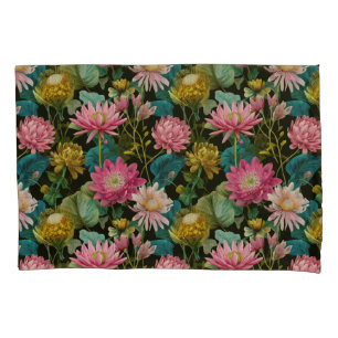 Exotic Floral Pattern BOHO Chic Tropical Foliage Pillow Case
