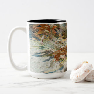 Exotic Floral Two-Tone Coffee Mug