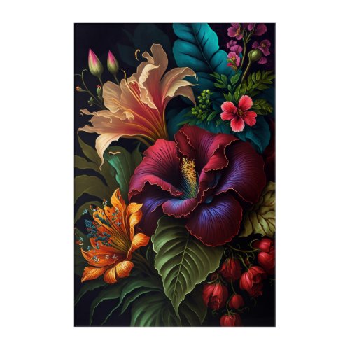 Exotic Flowers Acrylic Print