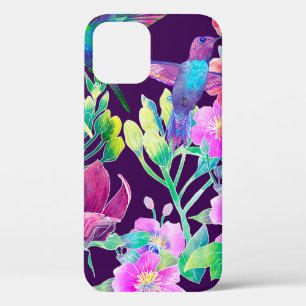 Exotic flowers and birds iPhone 12 case