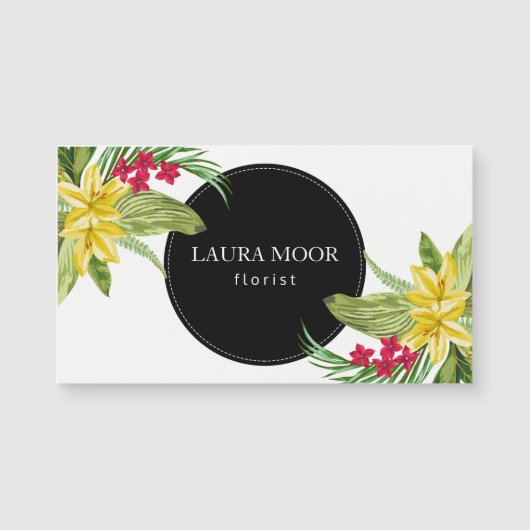 Exotic Flowers And Black Circle (Front)